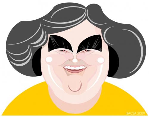 Cartoon: Susan Boyle (medium) by bacsa tagged susan,boyle