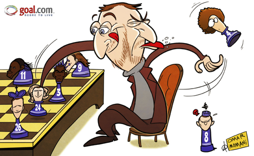Cartoon: Abramovich adds another pawn to (medium) by omomani tagged abramovich,ashley,cole,brazil,cahill,chelsea,cote,divoire,david,luiz,drogba,england,lampard,premier,league,russia,spain,terry,torres