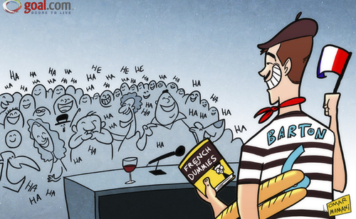 Cartoon: Barton endears himself 2 France (medium) by omomani tagged france,joey,barton,ligue