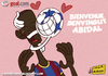 Cartoon: Bienvenue Benvingut Abidal (small) by omomani tagged abidal,barcelona,spain,france,la,liga,champions,league
