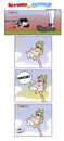 Cartoon: Gattuso vs Crouch (small) by omomani tagged ac,milan,tottenham,gattuso,crouch,champions,league