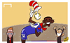 Cartoon: Hat-trick hero Etoo (small) by omomani tagged chelsea,etoo,manchester,united,mourinho,moyes,premier,league