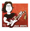 Cartoon: Jack White (small) by omomani tagged jack,white,the,dead,weather,stripes,raconteurs,usa,rock,roll,music