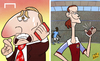 Cartoon: Liverpool calling in Carroll (small) by omomani tagged andy,carroll,brendan,rodgers,liverpool,manchester,city,premier,league,west,ham,yaya,toure