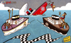 Cartoon: Plain sailing n Madrid and Turin (small) by omomani tagged arjen,robben,bayern,munich,bundesliga,cristiano,ronaldo,del,piero,juventus,la,liga,real,madrid,serie,titanic