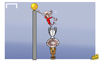 Cartoon: Ribery stacks up the silverware (small) by omomani tagged bayern,munich,bundesliga,champions,league,dfb,pokal,fifa,ballon,dor,ribery