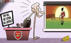Cartoon: Wenger in shock (small) by omomani tagged arsenal,van,persie,wenger