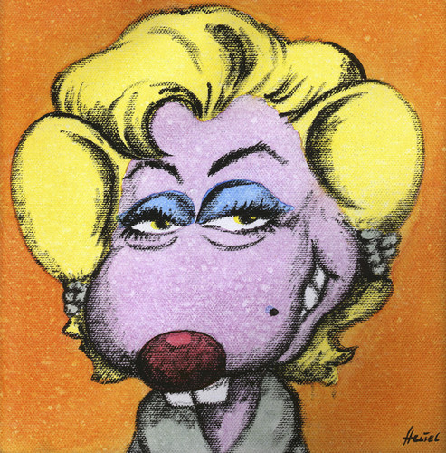 Cartoon: Margot Monroe (medium) by Uschi Heusel tagged künstler,margot,ludwig,star