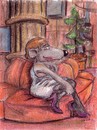 Cartoon: Ludwig in Paris (small) by Uschi Heusel tagged ratte,ludwig,paris,liebe,kaffeefahrt,kleidung