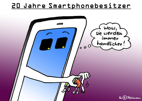 Cartoon: 20 Jahre Smartphone (medium) by Pfohlmann tagged karikatur,cartoon,2016,color,farbe,global,welt,smartphone,jubiläum,technik,erfindung,iphone,handy,verbreitung,fortschritt,konsum,abhängigkeit,hype,besitzer,abhängig,handlich,apps,funktionen,smombie,karikatur,cartoon,2016,color,farbe,global,welt,smartphone,jubiläum,technik,erfindung,iphone,handy,verbreitung,fortschritt,konsum,abhängigkeit,hype,besitzer,abhängig,handlich,apps,funktionen,smombie