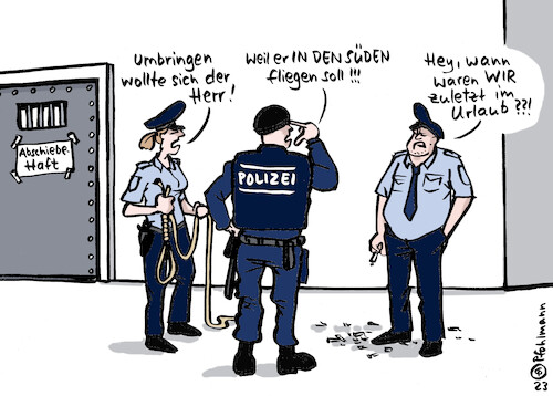 Cartoon: Abschiebeflug nach Süden (medium) by Pfohlmann tagged abschiebung,migration,asyl,asylpolitik,abschieben,flug,süden,urlaub,flucht,flüchtlinge,geflüchtete,polizei,sicherheit,grenzen,eu,abschottung,haft,selbstmord,suizid,verzweiflung,asylbewerber,abschiebung,migration,asyl,asylpolitik,abschieben,flug,süden,urlaub,flucht,flüchtlinge,geflüchtete,polizei,sicherheit,grenzen,eu,abschottung,haft,selbstmord,suizid,verzweiflung,asylbewerber