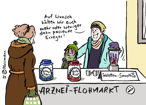 Cartoon: Arznei-Flohmarkt (medium) by Pfohlmann tagged arznei,medikament,ärztepräsident,reinhardt,familien,kinder,flohmarkt,gesundheit,nachbarn,nachbarschaft,tabletten,pillen,smoothie,mangel,apotheke,hausapotheke,medizin,arznei,medikament,ärztepräsident,reinhardt,familien,kinder,flohmarkt,gesundheit,nachbarn,nachbarschaft,tabletten,pillen,smoothie,mangel,apotheke,hausapotheke,medizin