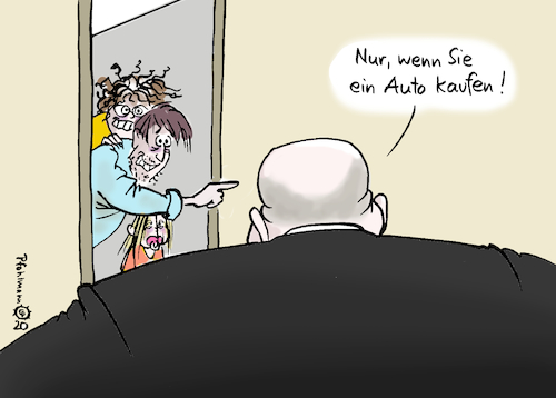 Cartoon: Bedingung Autokauf (medium) by Pfohlmann tagged 2020,deutschland,coronavirus,corona,ausgangsbeschränkung,exit,exitstrategie,lockerungen,maßnahmen,altmaier,wirtschaftminister,auto,autoindustrie,lobby,kaufprämie,prämie,konsum,2020,deutschland,coronavirus,corona,ausgangsbeschränkung,exit,exitstrategie,lockerungen,maßnahmen,altmaier,wirtschaftminister,auto,autoindustrie,lobby,kaufprämie,prämie,konsum