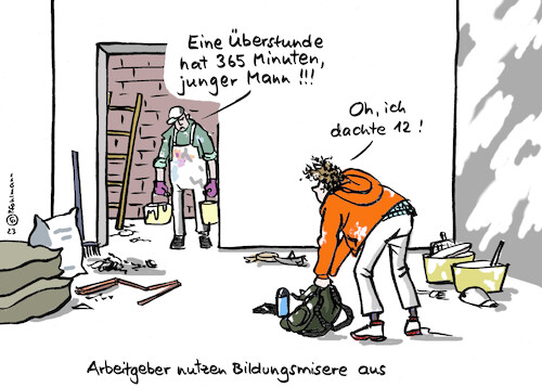 Cartoon: Bildungsmisere nutzen (medium) by Pfohlmann tagged pisa,pisastudie,schule,schulpolitik,mathematik,rechnen,schüler,schülerinnen,lehrling,azubi,beruf,meister,ausbilder,ausbildung,überstunden,ausbeutung,pisa,pisastudie,schule,schulpolitik,mathematik,rechnen,schüler,schülerinnen,lehrling,azubi,beruf,meister,ausbilder,ausbildung,überstunden,ausbeutung