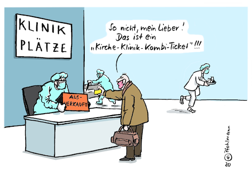 Cartoon: Corona-Kombi-Ticket (medium) by Pfohlmann tagged 2020,corona,coronavirus,pandemie,covid19,klinik,krankenhaus,gesundheit,krankheit,intensivstation,gesundheitssystem,kirche,weihnachten,messe,gottesdienst,ticket,eintrittskarte,reservierung,ansteckung,infektion,superspreader,hygieneregeln,hygiene,2020,corona,coronavirus,pandemie,covid19,klinik,krankenhaus,gesundheit,krankheit,intensivstation,gesundheitssystem,kirche,weihnachten,messe,gottesdienst,ticket,eintrittskarte,reservierung,ansteckung,infektion,superspreader,hygieneregeln,hygiene