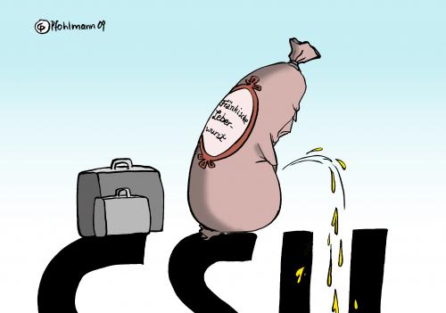 Cartoon: die Leberwurst (medium) by Pfohlmann tagged michael,glos,wirtschaftsminister,rücktritt,csu,fränkisch,franken,leberwurst,beleidigt,schmollen,anpissen,urinieren,anpinkeln,pisse,michael glos,wirtschaft,wirtschaftminister,rücktritt,csu,fränkisch,franken,leberwurst,beleidigt,urinieren,anpinkeln,pinkeln,wurst,michael,glos