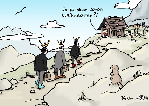 Cartoon: Drei Netzkönige (medium) by Pfohlmann tagged karikatur,cartoon,color,farbe,2014,deutschland,breitband,internet,ausbau,infrastruktur,it,provinz,land,berg,berghütte,alm,telekommunikation,de,maiziere,gabriel,dobrindt,innenminister,wirtschaftsminister,verkehrsminister,infrastrukturminister,www,netz,netzausbau,murmeltier,gebirge,karikatur,cartoon,color,farbe,2014,deutschland,breitband,internet,ausbau,infrastruktur,it,provinz,land,berg,berghütte,alm,telekommunikation,de,maiziere,gabriel,dobrindt,innenminister,wirtschaftsminister,verkehrsminister,infrastrukturminister,www,netz,netzausbau,murmeltier,gebirge