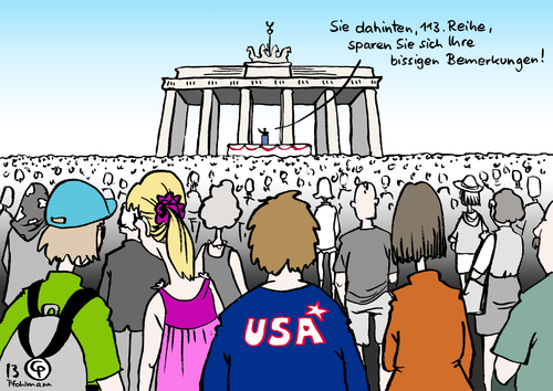 Cartoon: Er hört alles (medium) by Pfohlmann tagged karikatur,cartoon,color,farbe,2013,deutschland,obama,besuch,staatsbesuch,brandenburger,tor,berlin,usa,präsident,us,rede,ansprache,abhören,nsa,schnüffeln,schnüffler,internet,datenschutz,ausspionieren,geheimdienst,karikatur,cartoon,color,farbe,2013,deutschland,obama,besuch,staatsbesuch,brandenburger,tor,berlin,usa,präsident,us,rede,ansprache,abhören,nsa,schnüffeln,schnüffler,internet,datenschutz,ausspionieren,geheimdienst