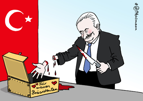 Cartoon: Erdogan-Geschenk (medium) by Pfohlmann tagged karikatur,cartoon,2016,color,farbe,türkei,ministerpräsident,yildirim,akp,hand,opfer,macht,präsident,erdogan,autokratie,autoritär,befugnis,karikatur,cartoon,2016,color,farbe,türkei,ministerpräsident,yildirim,akp,hand,opfer,macht,präsident,erdogan,autokratie,autoritär,befugnis