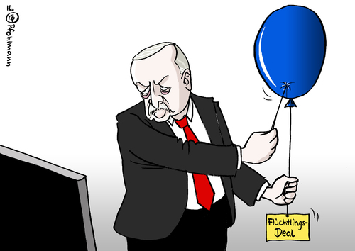 Cartoon: Erdogan droht (medium) by Pfohlmann tagged karikatur,cartoon,2016,color,farbe,türkei,erdogan,präsident,eu,deal,flüchtlingsdeal,abmachung,vertrag,visa,visafreiheit,ballon,platzen,luftballon,nadel,drohung,aufkündigung,kündigung,flüchtlinge,bürgerkrieg,asyl,flüchtlingskrise,europa,merkel,versprechen,abkommen,karikatur,cartoon,2016,color,farbe,türkei,erdogan,präsident,eu,deal,flüchtlingsdeal,abmachung,vertrag,visa,visafreiheit,ballon,platzen,luftballon,nadel,drohung,aufkündigung,kündigung,flüchtlinge,bürgerkrieg,asyl,flüchtlingskrise,europa,merkel,versprechen,abkommen