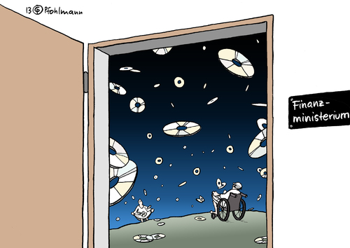 Cartoon: Finanztaler (medium) by Pfohlmann tagged karikatur,cartoon,color,farbe,2013,deutschland,steuer,cd,steuerhinterziehung,daten,finanzminister,finanzministerium,ankauf,steuersünder,steuerhinterzieher,sterntaler,märchen,tür,sammeln,sammler,finanzpolitik,finanzbehörden,karikatur,cartoon,color,farbe,2013,deutschland,steuer,cd,steuerhinterziehung,daten,finanzminister,finanzministerium,ankauf,steuersünder,steuerhinterzieher,sterntaler,märchen,tür,sammeln,sammler,finanzpolitik,finanzbehörden