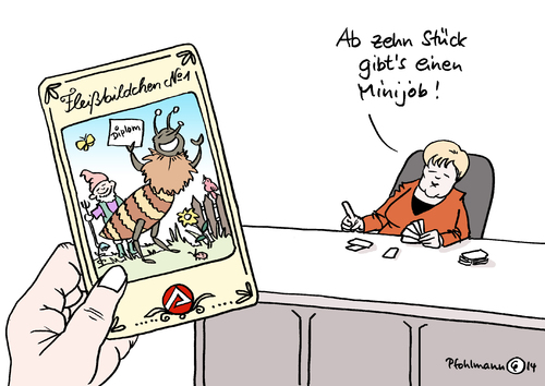 Cartoon: Fleißbildchen (medium) by Pfohlmann tagged karikatur,cartoon,2014,color,farbe,deutschland,fleißbildchen,jobcenter,hartz,iv,alg,ii,lob,förderung,fortbildung,minijob,bundeskanzlerin,merkel,biene,arbeitsbiene,fleißig,belohnung,belohnen,fördren,weiterbildung,abschluss,arbeitsloser,arbeitslos,arbeitslosigkeit,karikatur,cartoon,2014,color,farbe,deutschland,fleißbildchen,jobcenter,hartz,iv,alg,ii,lob,förderung,fortbildung,minijob,bundeskanzlerin,merkel,biene,arbeitsbiene,fleißig,belohnung,belohnen,fördren,weiterbildung,abschluss,arbeitsloser,arbeitslos,arbeitslosigkeit