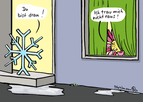 Cartoon: Frühlings-Lockdown (medium) by Pfohlmann tagged frühling,winter,wetter,corona,coronavirus,mutation,mutante,pandemie,lockdown,shutdown,infektion,angst,ansteckung,jahreszeiten,quarantäne,frühling,winter,wetter,corona,coronavirus,mutation,mutante,pandemie,lockdown,shutdown,infektion,angst,ansteckung,jahreszeiten,quarantäne