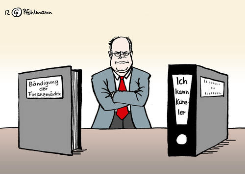 Cartoon: Ich kann Kanzler (medium) by Pfohlmann tagged karikatur,cartoon,farbe,color,2012,deutschland,spd,steinbrück,kanzlerkandidat,konzept,bändigung,banken,bankenkrise,esm,rettungsschirm,regulierung,finanzmärkte,finanzkrise,eurokrise,ordner,kandidat,kandidatur,karikatur,cartoon,farbe,color,2012,deutschland,spd,steinbrück,kanzlerkandidat,konzept,bändigung,banken,bankenkrise,esm,rettungsschirm,regulierung,finanzmärkte,finanzkrise,eurokrise,ordner,kandidat,kandidatur