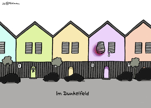 Cartoon: Im Dunkelfeld (medium) by Pfohlmann tagged gewalt,familie,beziehung,dunkelfeld,statistik,reihenhaus,gewalt,familie,beziehung,dunkelfeld,statistik,reihenhaus