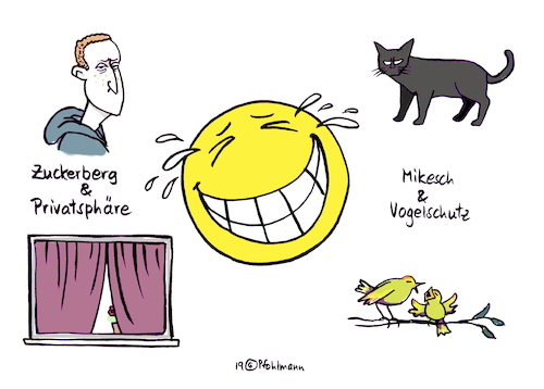 Cartoon: Kater Zuckerberg (medium) by Pfohlmann tagged facebook,zuckerberg,privatsphäre,datenschutz,skandale,kater,katze,vogel,vögel,vogelschutz,smiley,glaubwürdigkeit,heuchelei,geschäftsmodell,internet,soziale,medien,social,media,user,nutzer,betrug,verschlüsselung,facebook,zuckerberg,privatsphäre,datenschutz,skandale,kater,katze,vogel,vögel,vogelschutz,smiley,glaubwürdigkeit,heuchelei,geschäftsmodell,internet,soziale,medien,social,media,user,nutzer,betrug,verschlüsselung