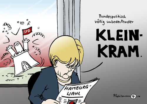 Cartoon: Kleinkramwahl (medium) by Pfohlmann tagged hamburg,cdu,spd,wahl,wahlen,landtagswahlen,scholz,merkel,bundeskanzlerin,wappen,debakel,hamburg,cdu,spd,wahl,wahlen,landtagswahlen,merkel,bundeskanzlerin,debakel