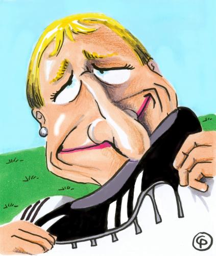 Cartoon: Klinsi (medium) by Pfohlmann tagged klinsmann,trainer,fußball,,jürgen,klinsmann,trainer,fußball,fussball,deutschland,fußballtrainer,chef,boss,frauenschuh,adidas,schuh,frau,mann,sportschuhe,riechen,schnüffeln,weiblich,homosexuell,schwul,verkleiden,geschlechter,sexualität,homosexualität,transe,transvestit,nase