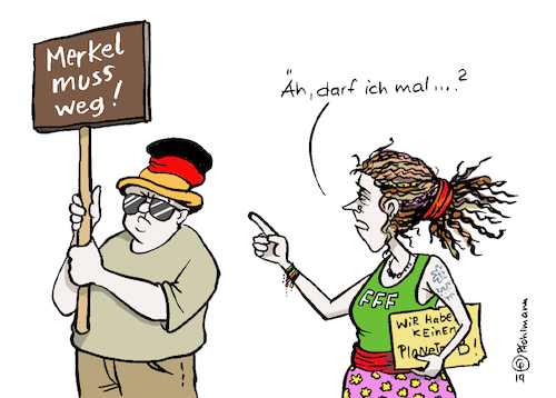 Cartoon: MerkelmusswegFFF (medium) by Pfohlmann tagged 2019,deutschland,klima,klimaschutz,klimakabinett,merkel,muss,weg,afd,wutbürger,rechts,links,fff,demonstration,protest,2019,deutschland,klima,klimaschutz,klimakabinett,merkel,muss,weg,afd,wutbürger,rechts,links,fff,demonstration,protest