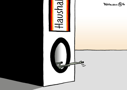 Cartoon: Null-Verteidiger (medium) by Pfohlmann tagged karikatur,cartoon,2016,color,farbe,deutschland,finanzpolitik,haushalt,haushaltsberatungen,bundeshaushalt,finanzminister,schäuble,schwarze,null,verteidigen,verteidigung,ausgeglichener,neuverschuldung,gewehr,schießscharte,ordner,karikatur,cartoon,2016,color,farbe,deutschland,finanzpolitik,haushalt,haushaltsberatungen,bundeshaushalt,finanzminister,schäuble,schwarze,null,verteidigen,verteidigung,ausgeglichener,neuverschuldung,gewehr,schießscharte,ordner