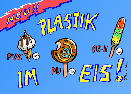 Plastik im Eis