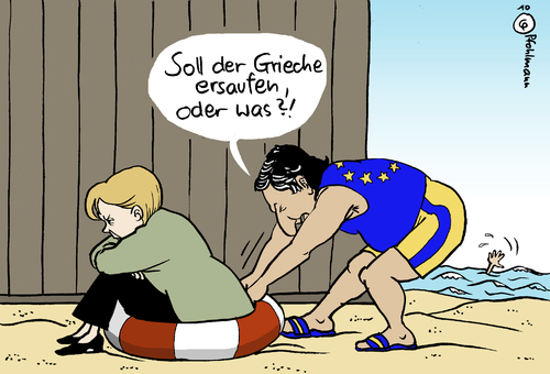 Cartoon: Rettungsring (medium) by Pfohlmann tagged eu,europa,griechenland,pleite,merkel,barroso,rettung,rettungsring,euro,eu,europa,griechenland,pleite,angela merkel,barroso,rettung,rettungsring,euro,angela,merkel