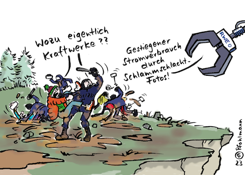 Cartoon: Schlammfotos (medium) by Pfohlmann tagged lützerath,räumung,rwe,kohle,energie,klimakrise,proteste,besetzung,polizei,gewalt,medien,smartphone,filmen,fotos,social,media,öffentlichkeit,energiewende,energieverbrauch,strom,stromverbrauch,kohlekraftwerk,kraftwerk,digitalsierung,lützerath,räumung,rwe,kohle,energie,klimakrise,proteste,besetzung,polizei,gewalt,medien,smartphone,filmen,fotos,social,media,öffentlichkeit,energiewende,energieverbrauch,strom,stromverbrauch,kohlekraftwerk,kraftwerk,digitalsierung