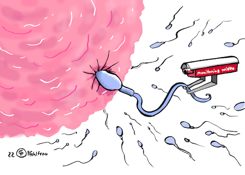 Cartoon: Schwangerschaftsüberwachung (medium) by Pfohlmann tagged polen,schwangerschaft,abtreibung,schwangerschaftsabbruch,überwachung,überwachungskamera,videoüberwachung,daten,meldepflicht,schweigepflicht,frauen,ei,eizelle,sperma,befruchtung,polen,schwangerschaft,abtreibung,schwangerschaftsabbruch,überwachung,überwachungskamera,videoüberwachung,daten,meldepflicht,schweigepflicht,frauen,ei,eizelle,sperma,befruchtung