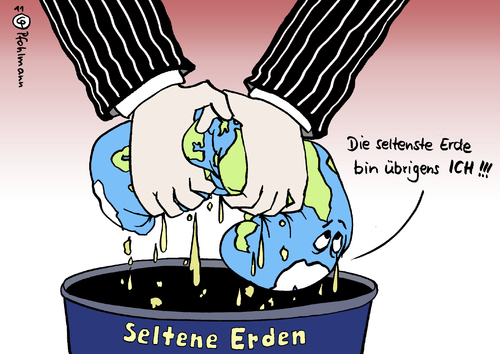 Cartoon: Seltene Erden (medium) by Pfohlmann tagged rohstoffe,ressourcen,erde,welt,globus,ausbeutung,seltene,erden,industrie,vorkommen,vorräte,knappheit,rohstoffe,ressourcen,erde,welt,globus,ausbeutung,seltene,erden,industrie,vorräte,knappheit