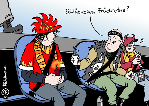 Cartoon: Sichere Fußballspiele (medium) by Pfohlmann tagged karikatur,cartoon,color,farbe,2012,deutschland,fußball,sicherheit,bundesliga,dsl,fans,fußballfans,stadion,fußballstadion,sicherheitskonzept,vereine,fußballvereine,pyrotechnik,ausschreitungen,polizei,innenminister,hooligans,ultras,karikatur,cartoon,color,farbe,2012,deutschland,fußball,sicherheit,bundesliga,dsl,fans,fußballfans,stadion,fußballstadion,sicherheitskonzept,vereine,fußballvereine,pyrotechnik,ausschreitungen,polizei,innenminister,hooligans,ultras