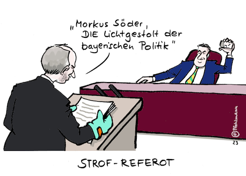 Cartoon: Strof-Referot (medium) by Pfohlmann tagged bayern,freie,wähler,aiwanger,referat,strafe,schule,antisemitismus,holocaust,söder,ministerpräsident,affäre,flugblatt,flyer,landtag,fw,antisemitisch,ns,nationalsozialismus,bayern,freie,wähler,aiwanger,referat,strafe,schule,antisemitismus,holocaust,söder,ministerpräsident,affäre,flugblatt,flyer,landtag,fw,antisemitisch,ns,nationalsozialismus