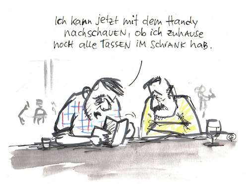 Cartoon: Tassenimschrank-App (medium) by Pfohlmann tagged karikatur,cartoon,color,farbe,2019,smartphone,app,smart,home,smarthome,überwachung,technologie,technik,internet,der,dinge,iot,vernetzt,vernetzung,tassen,schrank,handy,karikatur,cartoon,color,farbe,2019,smartphone,app,smart,home,smarthome,überwachung,technologie,technik,internet,der,dinge,iot,vernetzt,vernetzung,tassen,schrank,handy