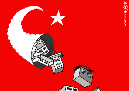 Cartoon: Türkisches Füllhorn (medium) by Pfohlmann tagged karikatur,cartoon,2016,color,farbe,türkei,flagge,fahne,halbmond,gefängnisse,putsch,ausnahmezustand,füllhorn,erdogan,verlängerung,karikatur,cartoon,2016,color,farbe,türkei,flagge,fahne,halbmond,gefängnisse,putsch,ausnahmezustand,füllhorn,erdogan,verlängerung