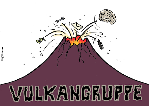 Cartoon: Vulkangruppe (medium) by Pfohlmann tagged vulkangruppe,anschlag,attentat,linksextremismus,terrorismus,stromausfall,krise,berlin,infrastruktur,gehirn,reflektion,reflexion,reflektieren,lebensgefahr,pflegeheime,vulkanausbruch,bekennerschreiben,sabotage,blackout,vulkangruppe,anschlag,attentat,linksextremismus,terrorismus,stromausfall,krise,berlin,infrastruktur,gehirn,reflektion,reflexion,reflektieren,lebensgefahr,pflegeheime,vulkanausbruch,bekennerschreiben,sabotage,blackout