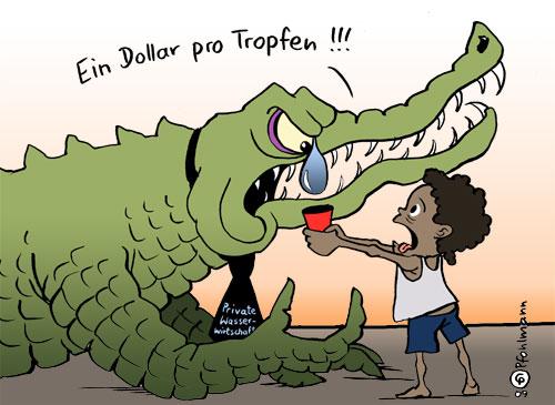 Cartoon: Wasser-Tränen (medium) by Pfohlmann tagged krokodilstränen,wasserforum,wasserwirtschaft,privatisierung,istanbul,wasserknappheit,ressourcen,trinkwasser