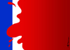 Cartoon: Bleu Blanc Rouge (small) by Pfohlmann tagged karikatur,cartoon,2015,color,farbe,frankreich,paris,terror,anschläge,terroranschläge,attentat,attentate,is,flagge,fahne,bleu,blanc,blut