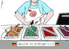 Cartoon: Gemüse für Anfänger (small) by Pfohlmann tagged gemüse,obst,konsum,konsumenten,deutschland,ernährung,essen,fleisch,fleischkonsum,metzger,fleischer,fleischtheke,statistik,verbraucher,kaufen,einkauf,nahrung,lebensmittel