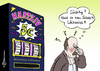 Cartoon: Glücksspiel (small) by Pfohlmann tagged glücksspiel,spielautomat,spielsucht,hartz,iv,vermittlungsausschuss,verhandlung,verhandlungen,parteien,regelsatz,sucht