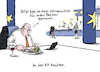 Cartoon: Panzeri (small) by Pfohlmann tagged eu,europa,kaili,korruption,parlament,kommission,kantine,abstimmung,panzer,ukraine,scholz,deutschland,russland,krieg,waffen,abgeordneter,panzeri,zeuge,kronzeuge