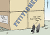Cartoon: petit (small) by Pfohlmann tagged karikatur,cartoon,color,farbe,2014,deutschland,bundestag,petitionsbericht,petitionen,bürger,paket,petit,klein,bundestagsabgeordnete,abgeordnete,mdb